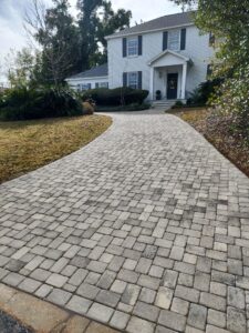 driveway walkway concrete brick pavers