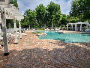 patio pool deck walkway furniture